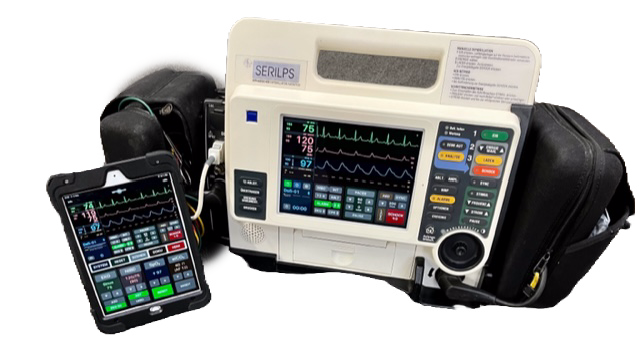 EKG/Defibrillator mobil, steuerbar