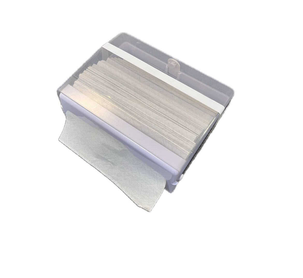 Einmal-Handtuchspender Kunststoff transparent