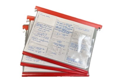 Patientenakte / Befundmappe rot/grau
