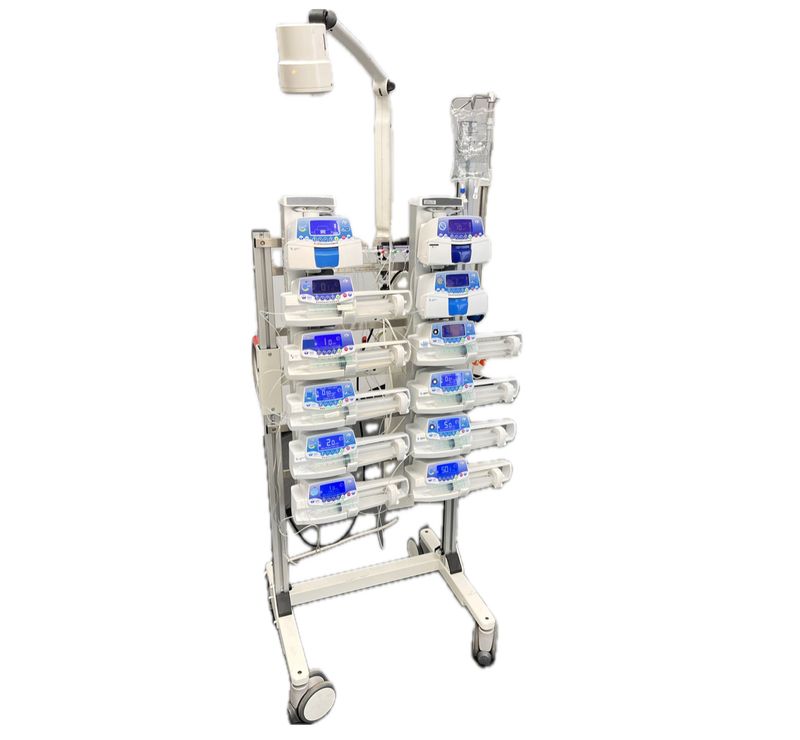 Gerätewagen mit Spritzenpumpen &amp; Infusionspumpen