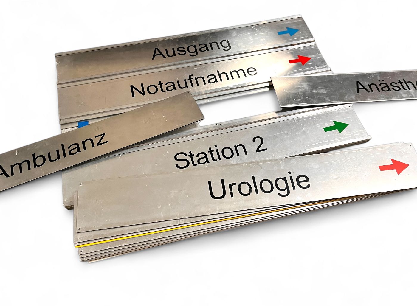 Krankenhaus Schild Metall mit Einleger