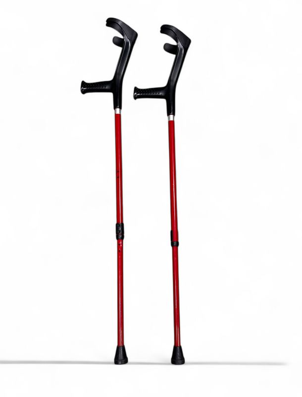 Krücke / Gehstützen rot/schwarz