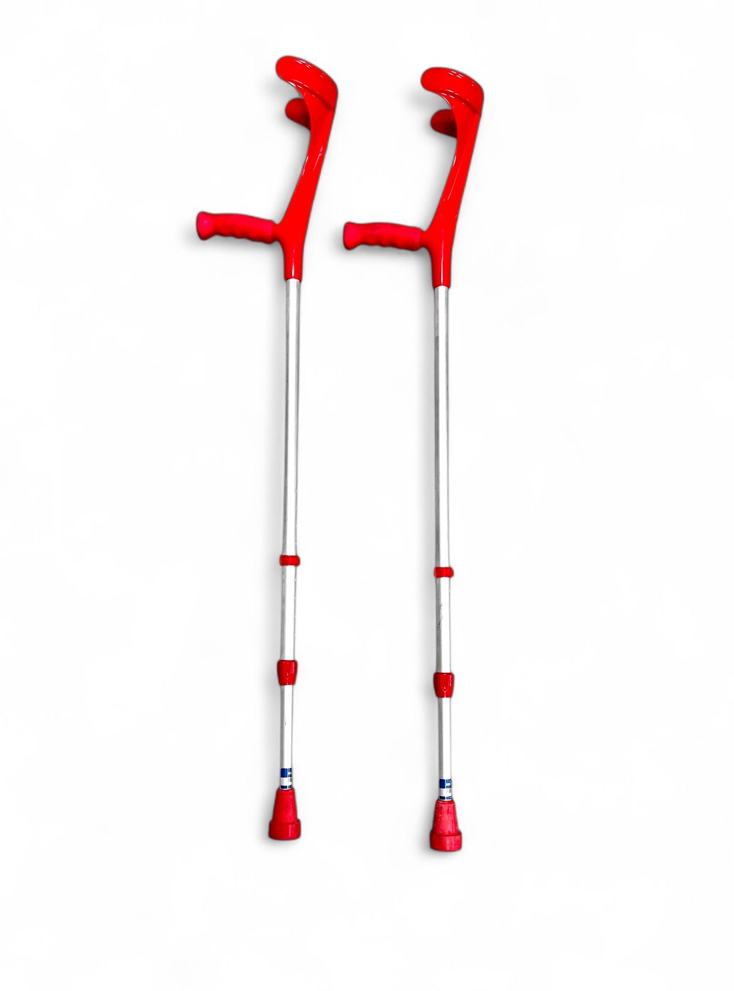 Krücke / Gehstützen silber/rot