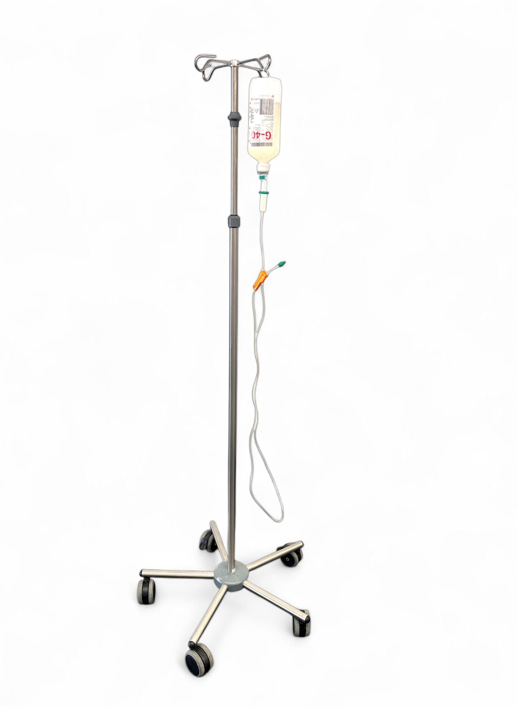Infusionsständer silber/grau bestückt