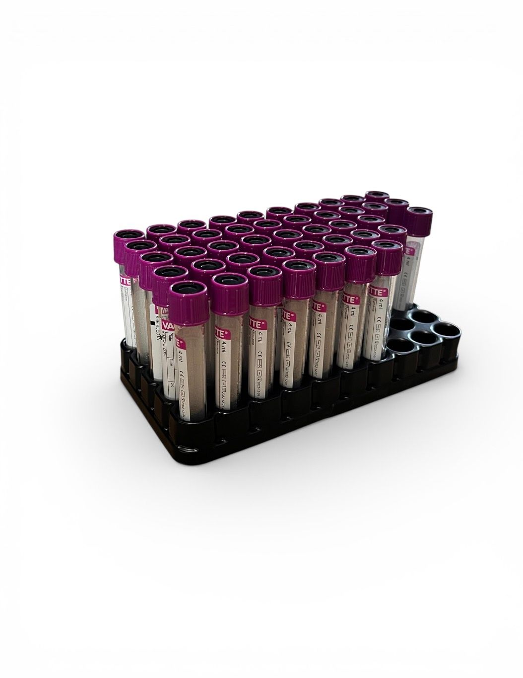 Probenröhrchen im Ständer violett