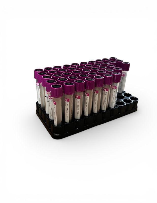 Probenröhrchen im Ständer violett