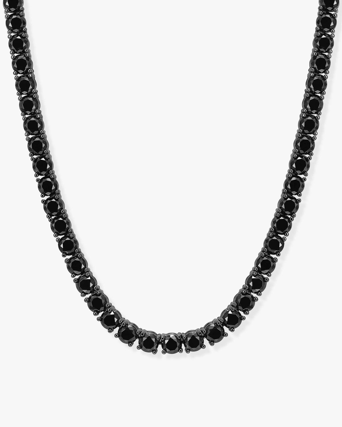 Black Studded Tennis Chain (4MM)