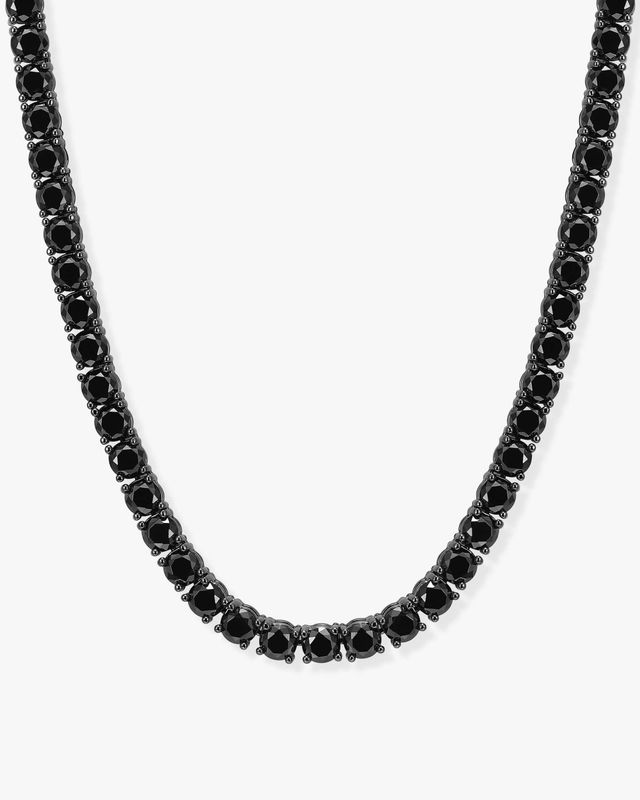 Black Studded Tennis Chain (4MM)