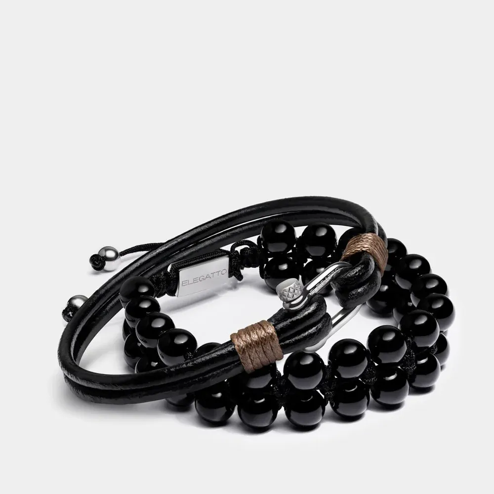 Black Helix Love Bracelets