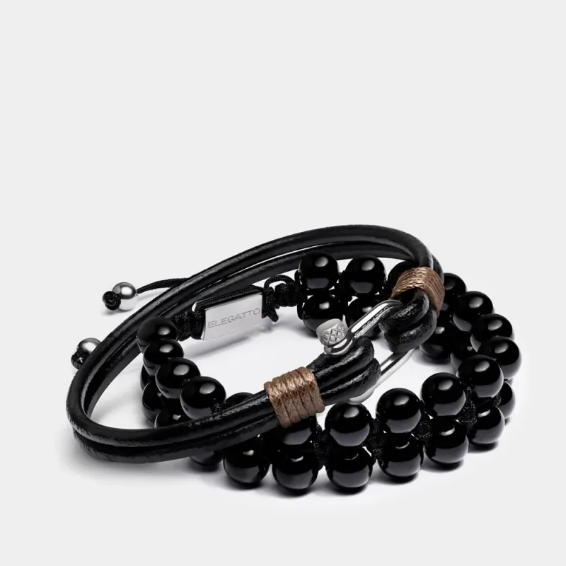 Black Helix Love Bracelets
