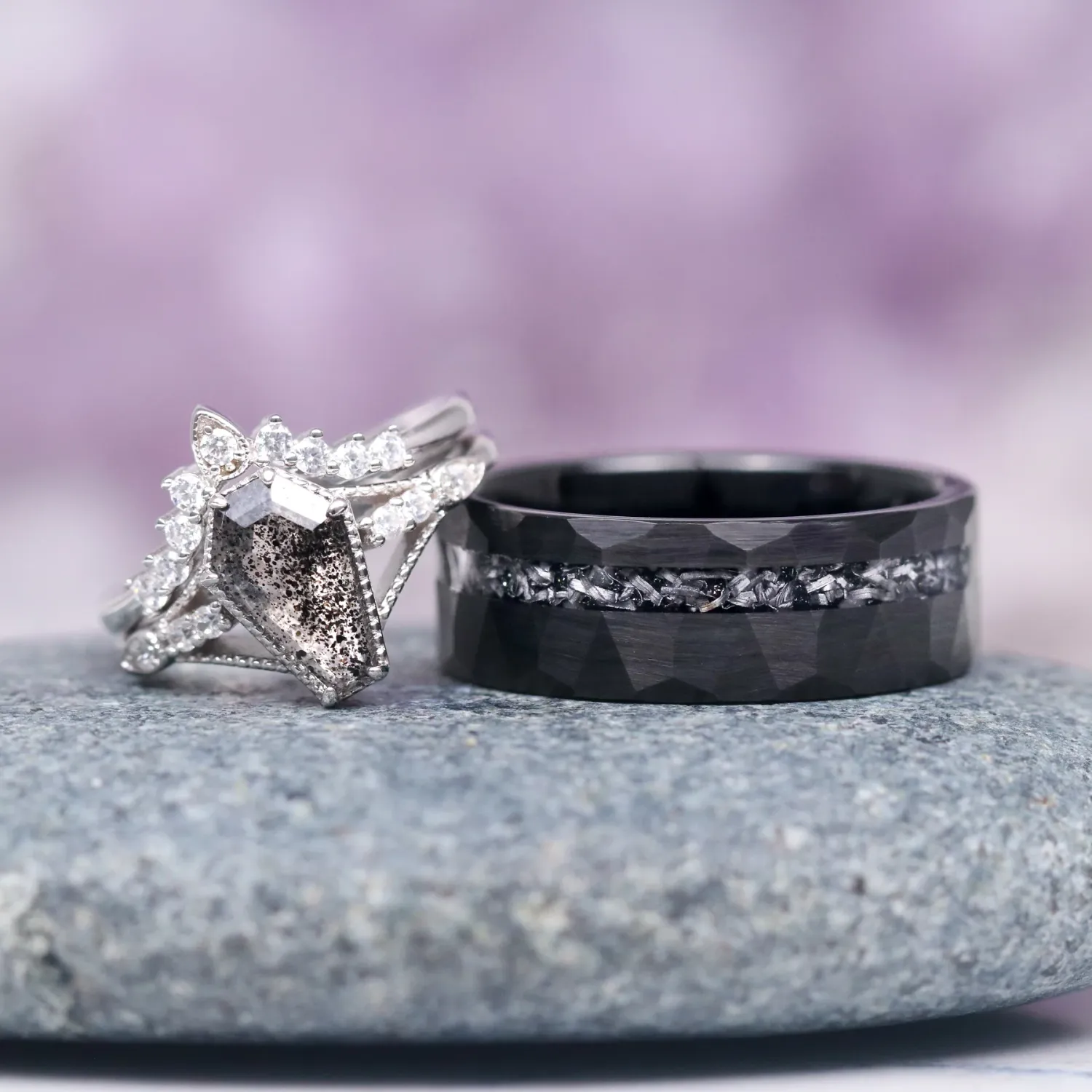 Cosmic Love Couples Ring Set