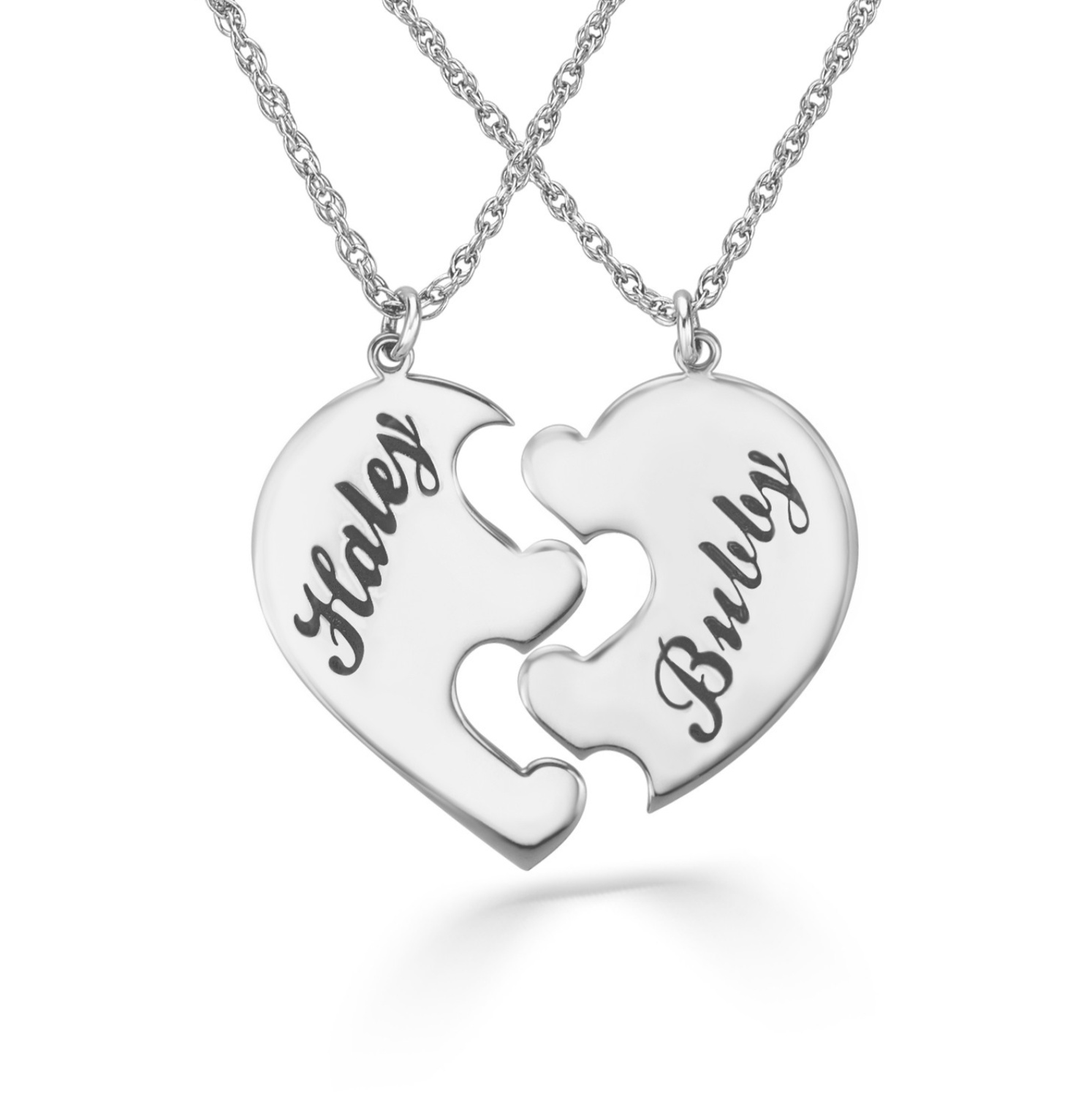 Two Halves of One Heart Couples Necklace