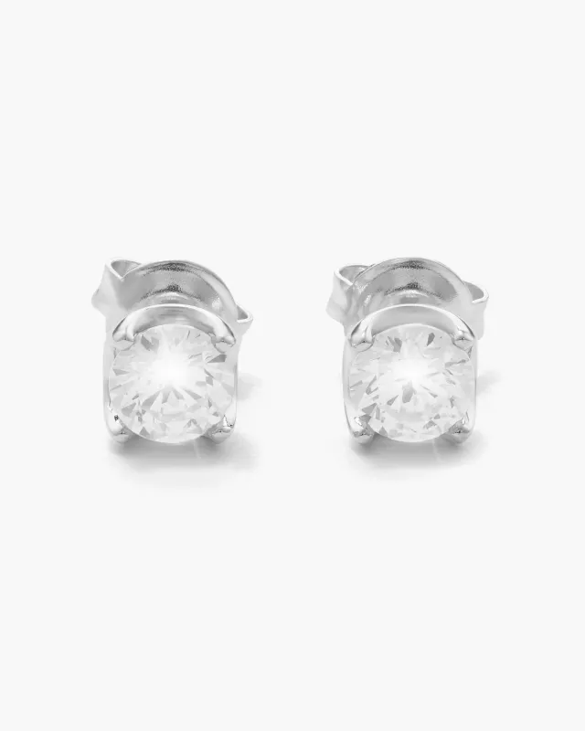 Classic Stud Earrings - Silver