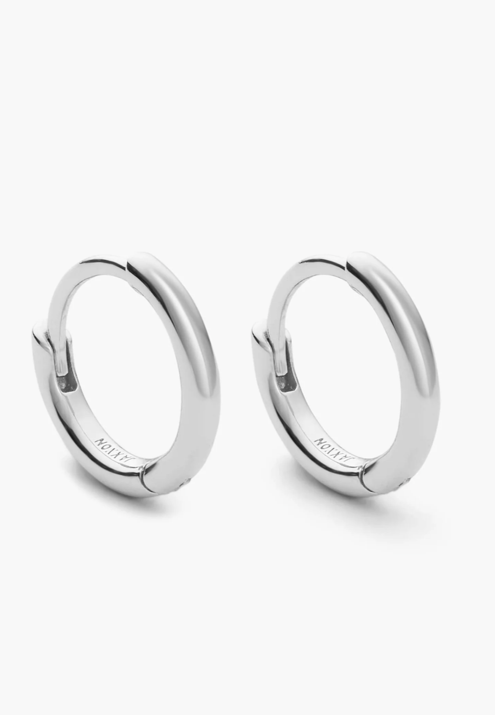 Thin Hoop Earrings - Silver