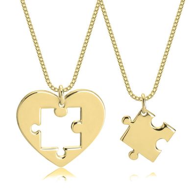 Heart Puzzle Love Necklace