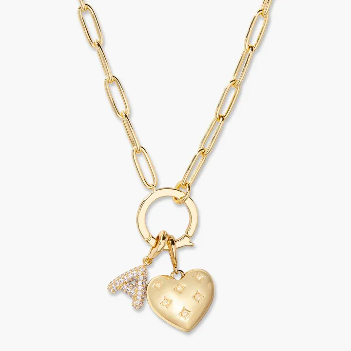 Belleza Initial Heart Charm