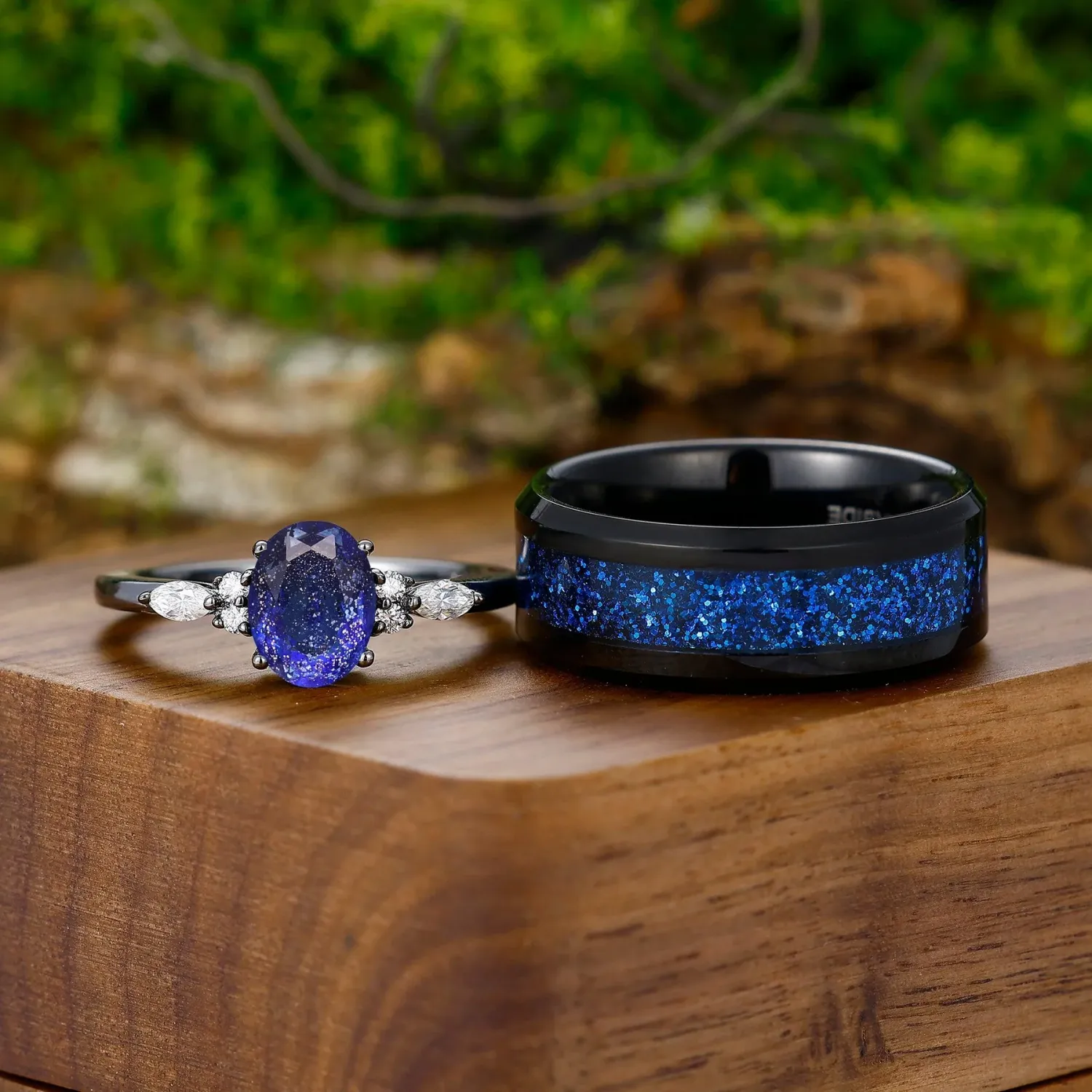 Galaxy Love Couples Rings