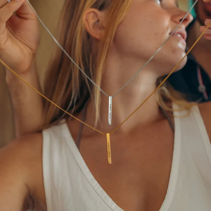 Love Coordinates Matching Necklaces