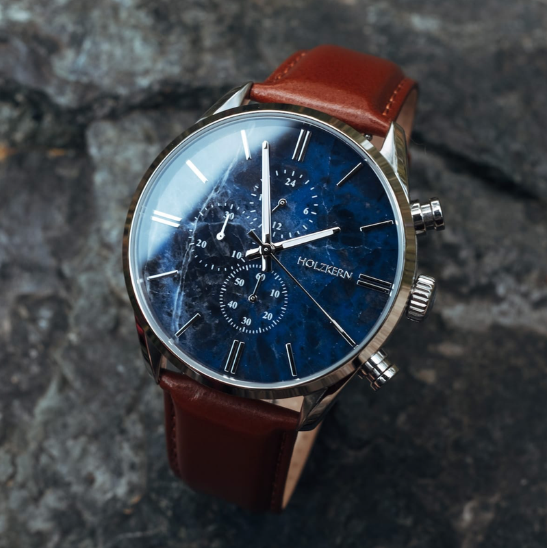 Naturalist Watch (Blue Marble &amp; Silver)