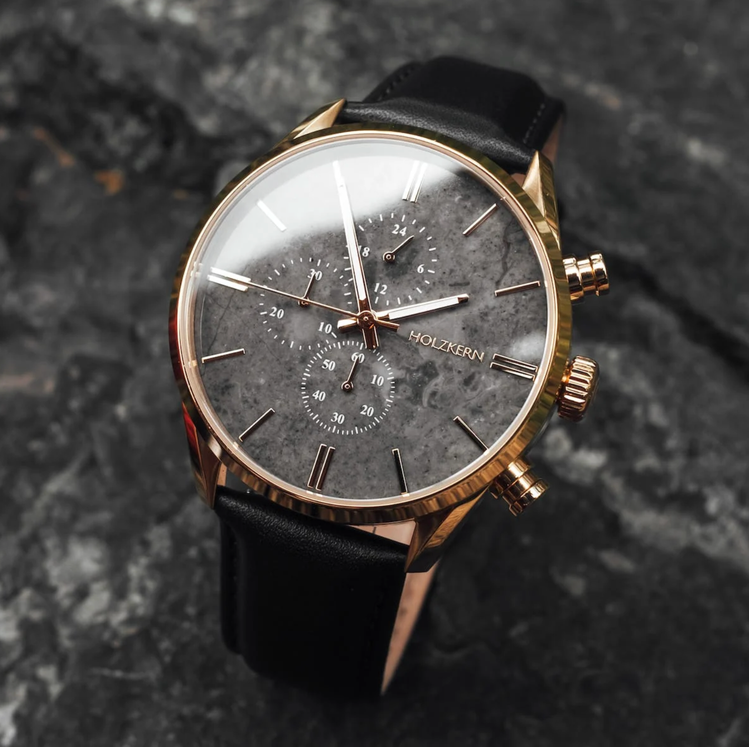 Existential Watch (Gray Marble and Gold)