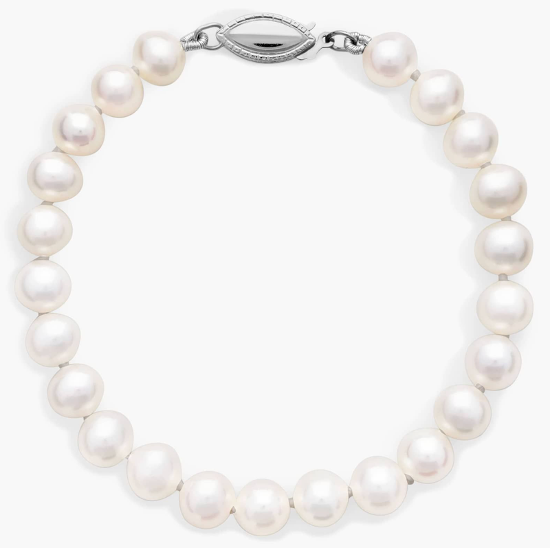 White Freshwater Pearl Bracelet