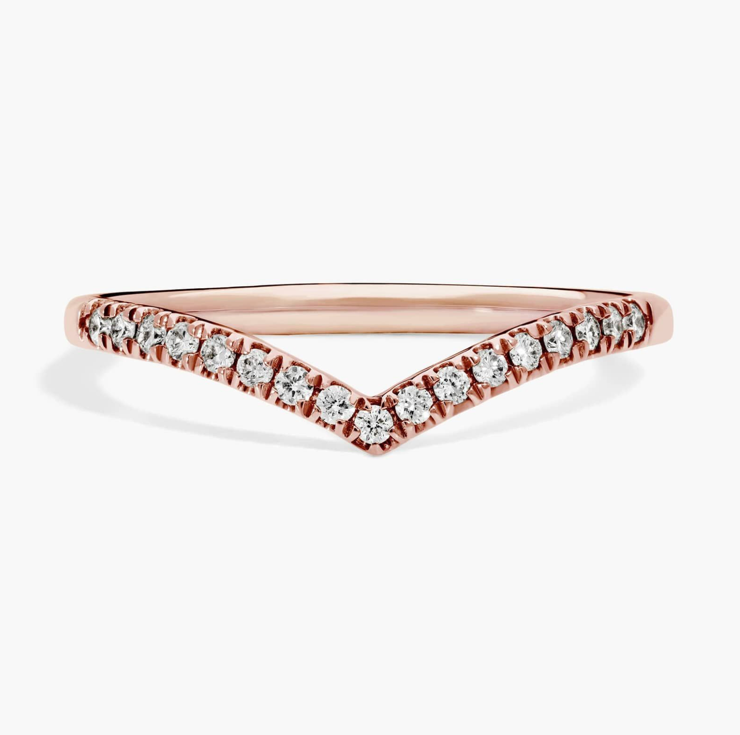Chevron Stackable Diamond Ring