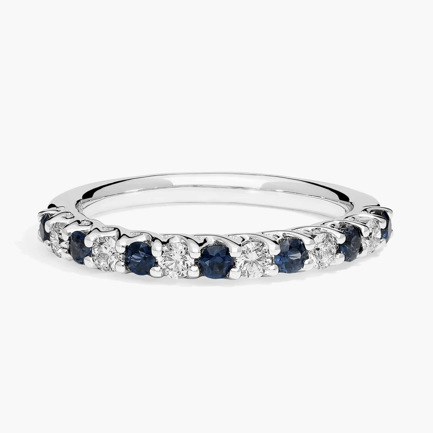 Deep Blue Sapphire Diamond Ring