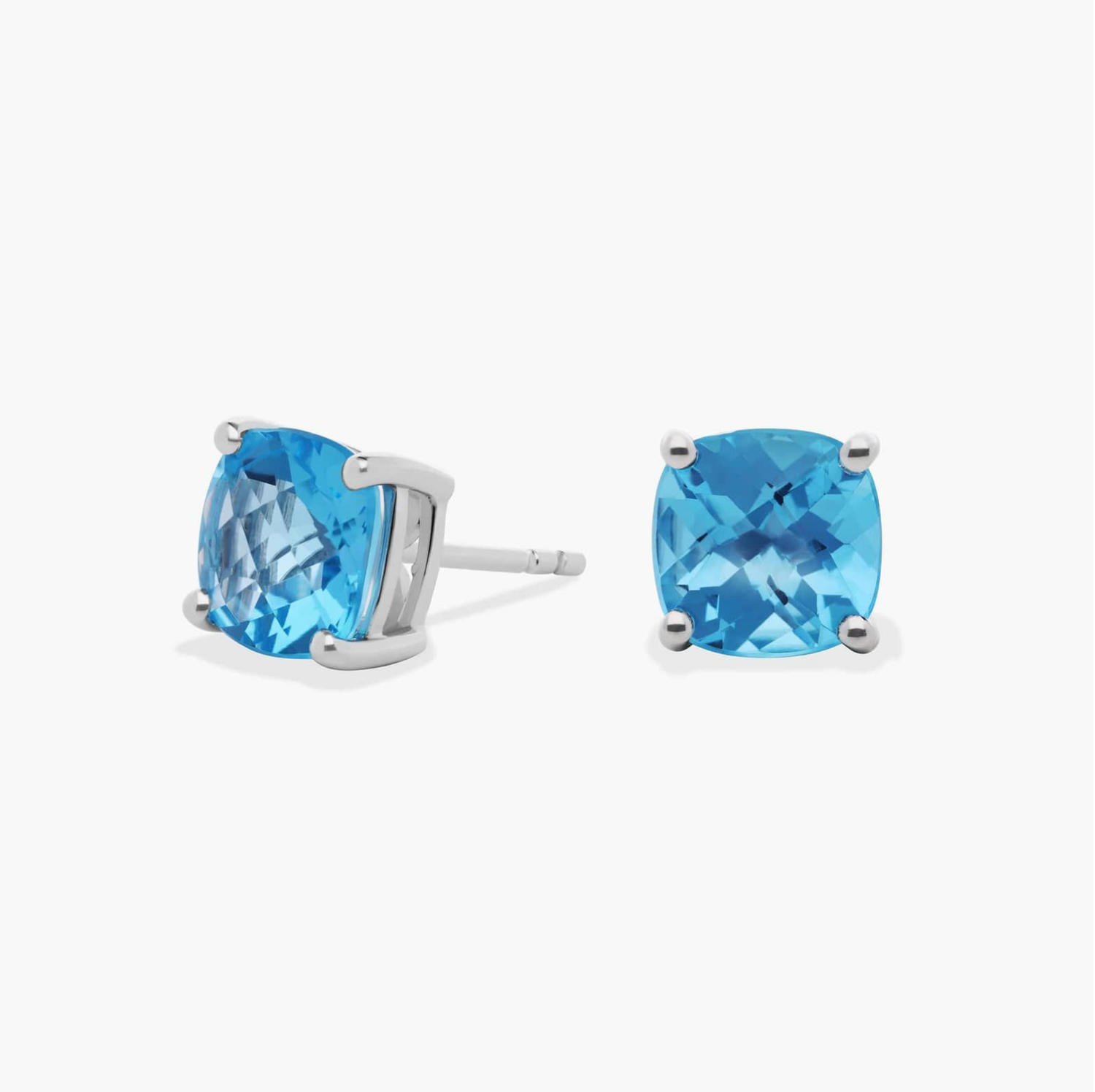 Blue Topaz Cushion Earrings