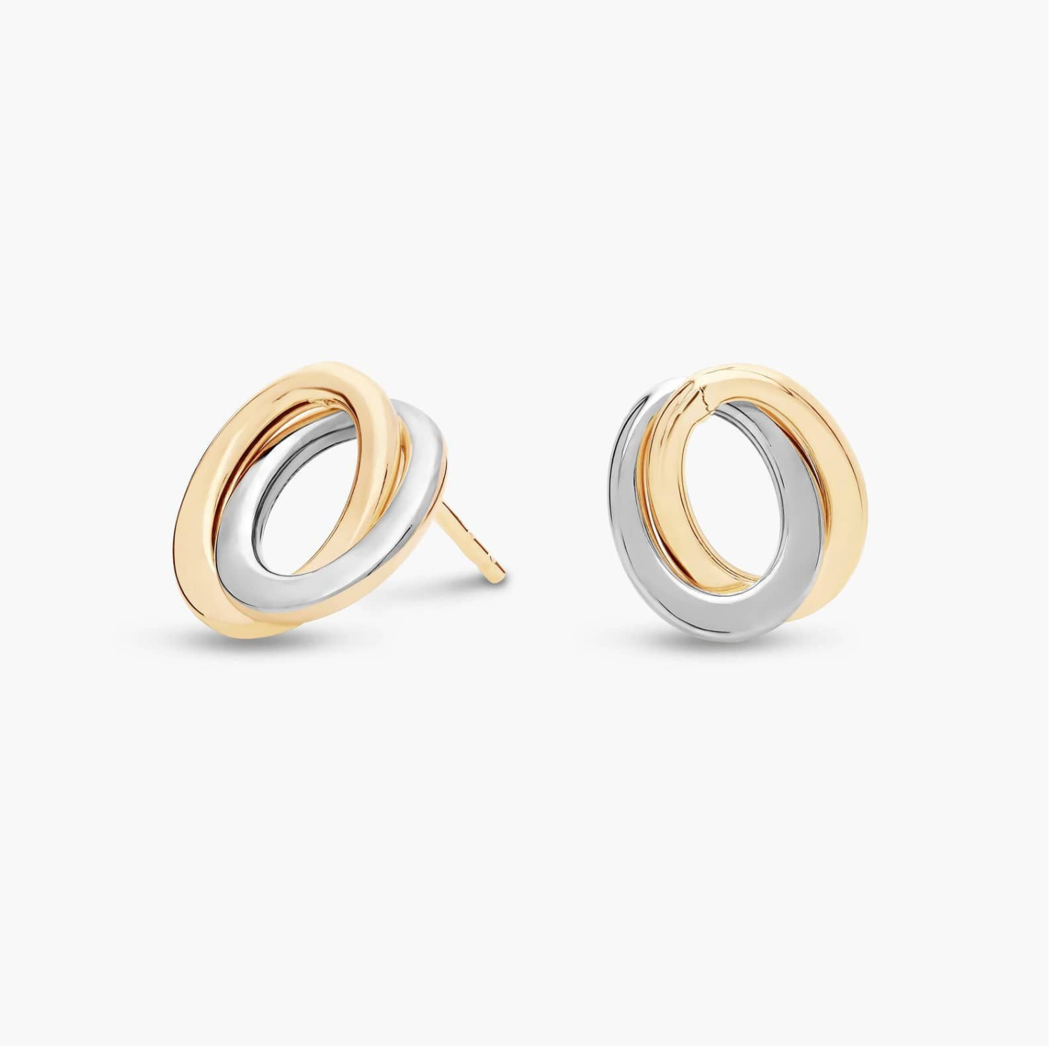 Two-Tone Love Knot Rope Earrings