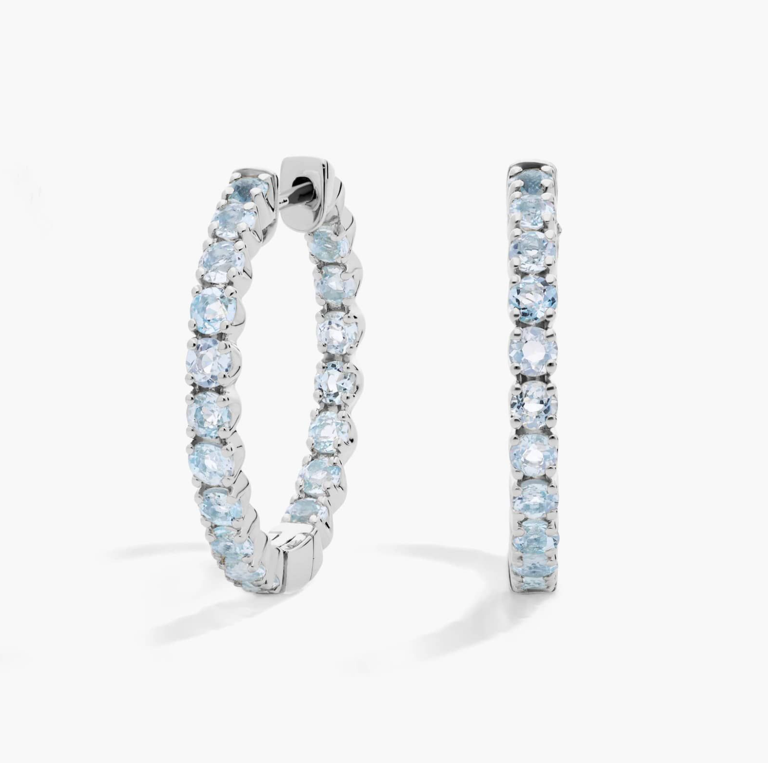 Sky Blue Hoop Earrings