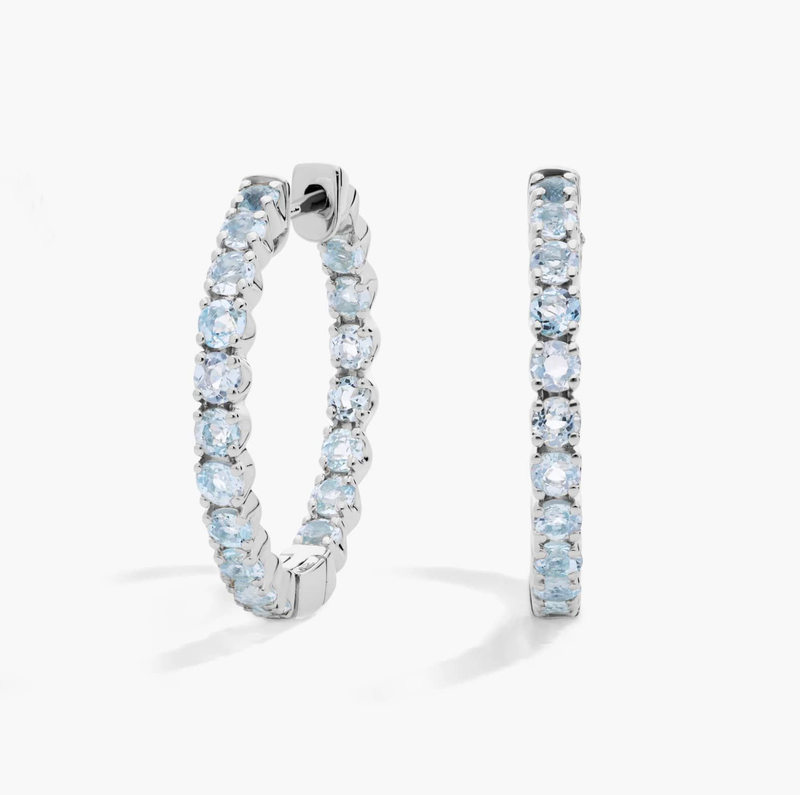 Sky Blue Hoop Earrings