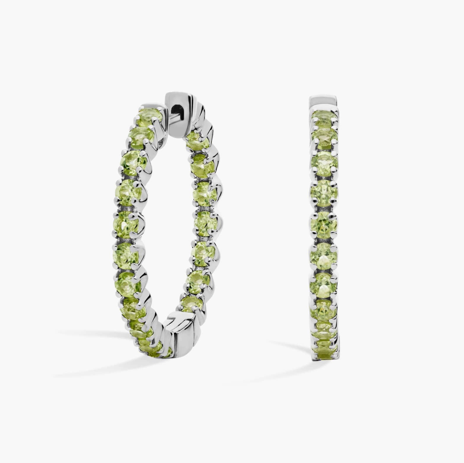 Peridot Hoop Earrings