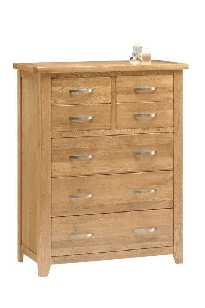 Country Oak 4 + 3 Tall Chest of Drawers
