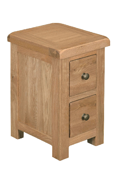 Brooklyn Oak 2 Drawer Compact Bedside Chest