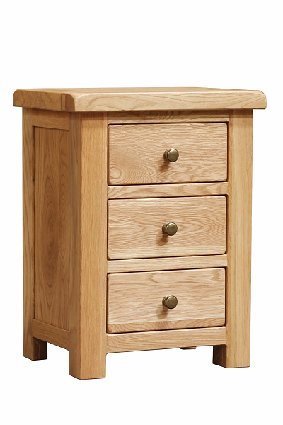 Brooklyn Oak 3 Drawer Bedside Chest