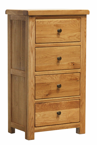 Brooklyn Oak 4 Drawer Wellington Chest