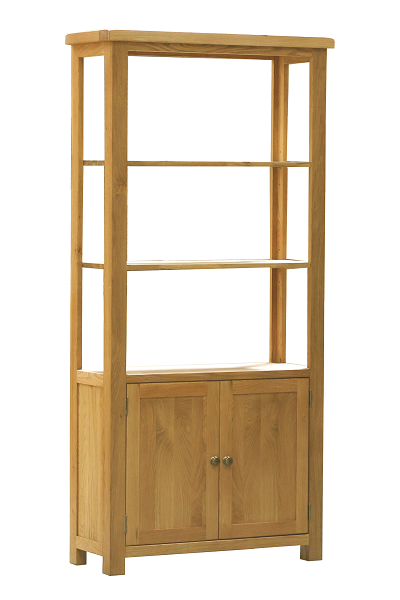 Brooklyn Oak 2 Door Open Top Bookcase