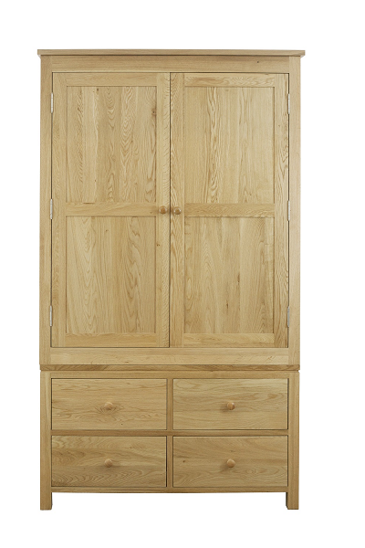 Regent Oak 2 Door +  4 Drawer Wardrobe