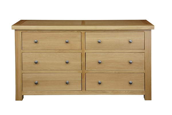 Regent Oak 3 by 3 Chest of Drawers