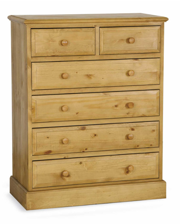 Essex Pine 42" 2 Over 4 Big Deep Chest of Drawers