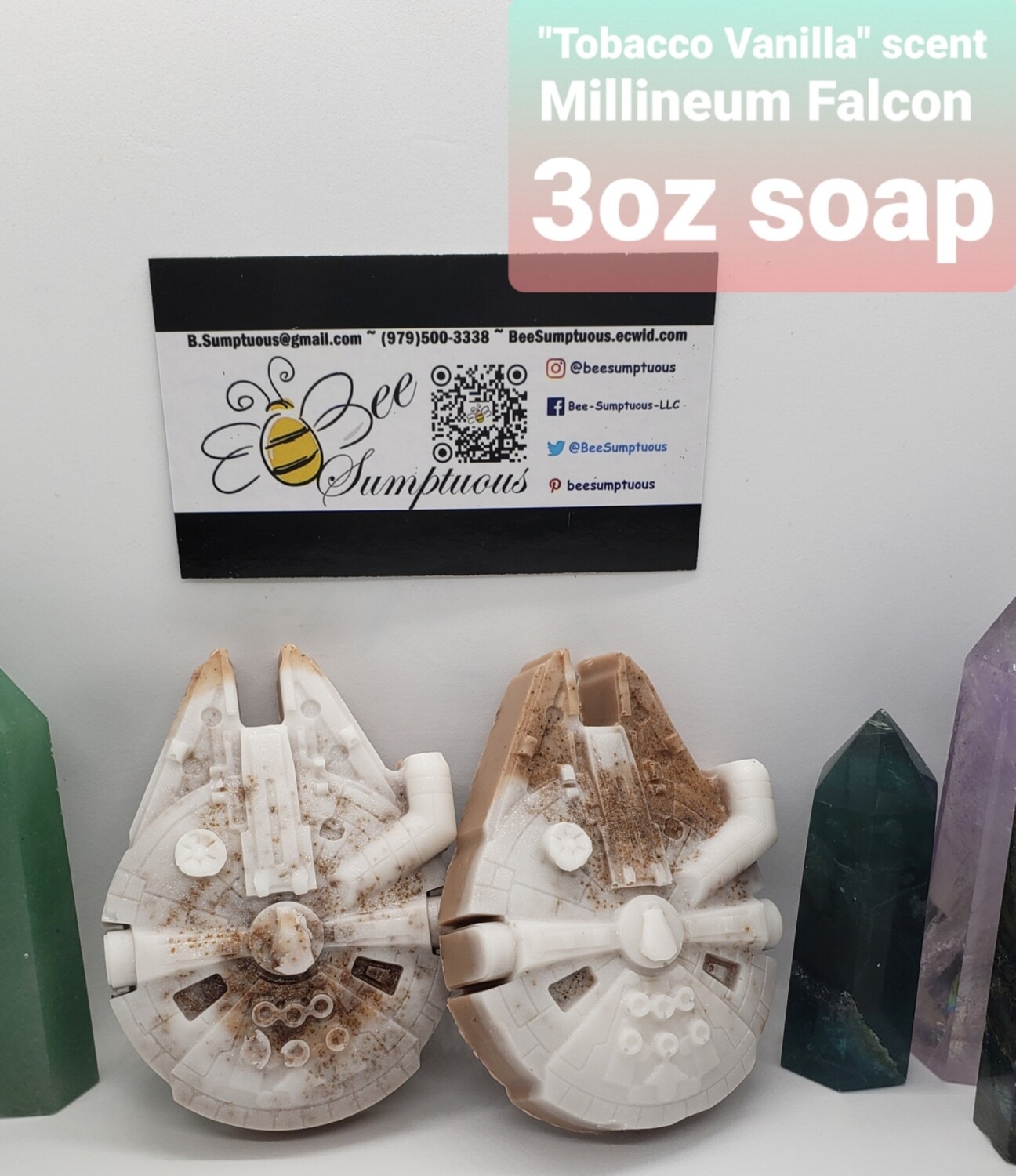 MP Choose your mold Soap with Healing Crystal inside 2-5oz available 