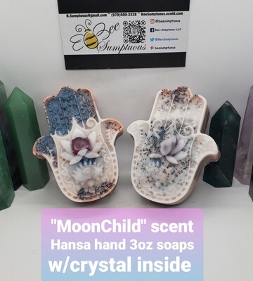 MP Choose your mold Soap with Healing Crystal inside 2-5oz available 