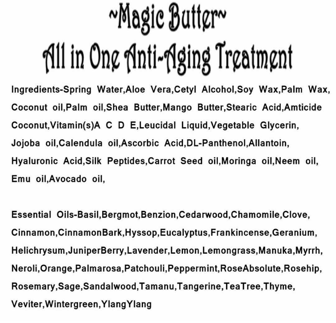 Magic Butter 2oz jar 2week All-in-one Skin Care cream Whipped or Not Whipped