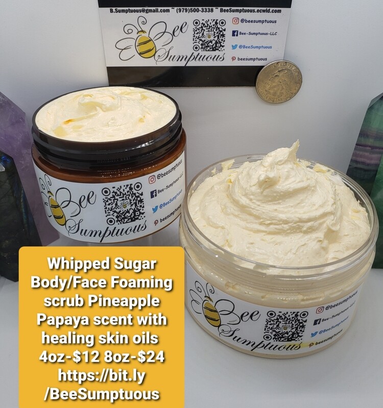 Bee&#39;s Whipped Cream Sugar Face/Body Soap in 4oz &amp; 8oz