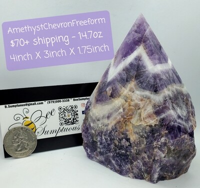 Chevron Freeform Amethyst 14.7oz
