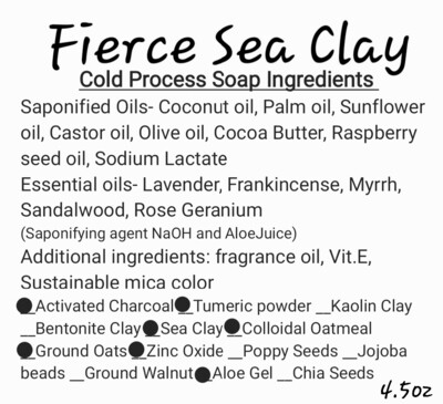 "SeaClay" Charcoal exfoliating Abercrombie Fierce 9 bars (1batch)
