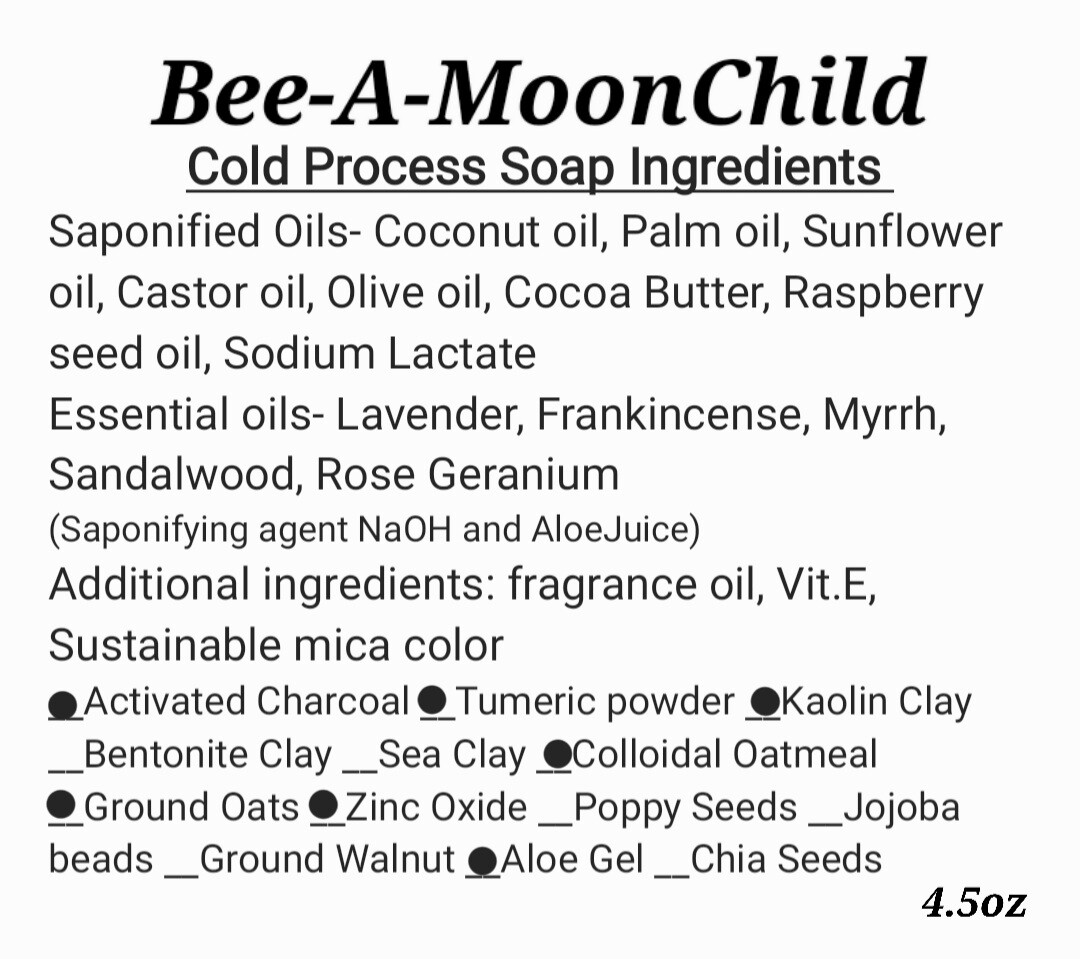 &quot;Bee a MoonChild&quot; 4.5oz exfoliating oat bar