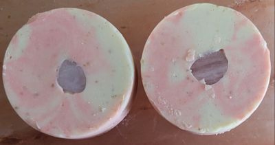 "Rose Quartz" scent exfoliating bar w/Rose Quartz crystal