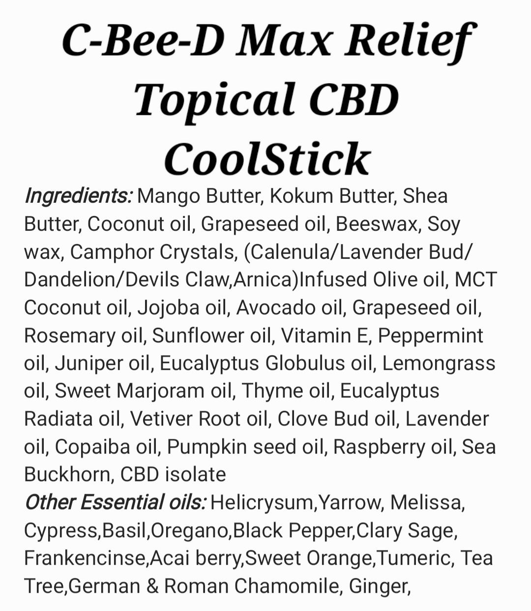 Cool-Stick - 74ml 2000mg CBD Topical Relief Stick (2.45oz)