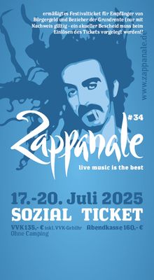 Festival-Ticket Sozial - Zappanale 2025, 17.-20. Juli 25-120